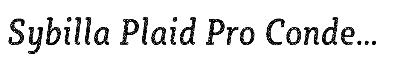 Sybilla Plaid Pro Condensed Regular Italic
